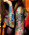 janine lindemulder full sleeves tattoos pic